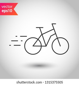Bicycle vector icon. Bicycle vector flat sign. EPS 10