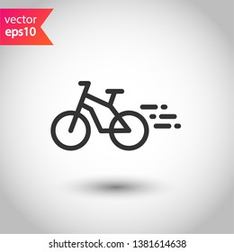 Bicycle vector icon. Bicycle vector flat sign.  EPS 10 symbol