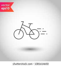 Bicycle vector icon. Bicycle vector flat sign.  EPS 10 symbol