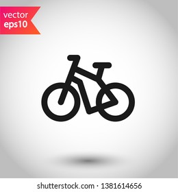 Bicycle vector icon. Bicycle vector flat sign.  EPS 10 symbol