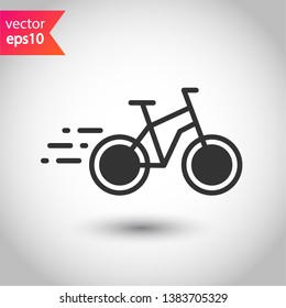 Bicycle vector icon. Bicycle vector flat sign. EPS 10 bicycle pictogram