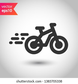 Bicycle vector icon. Bicycle vector flat sign. EPS 10 bicycle pictogram