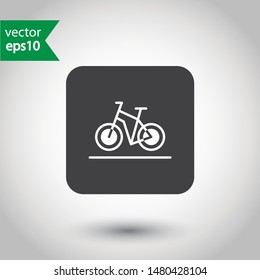 Bicycle vector icon. Bicycle vector flat sign. EPS 10. Icon design