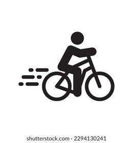 Bicycle vector icon. Bicycle flat sign design. Bicycle symbol pictogram. UX UI icon. Man on bicycle icon