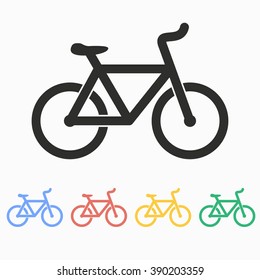 Bicycle  vector icon. Illustration isolated on white  background for graphic and web design.