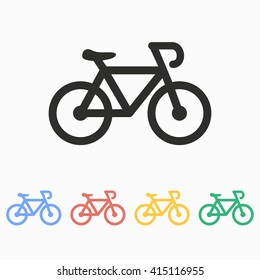 Bicycle  vector icon. Illustration isolated on white  background for graphic and web design.