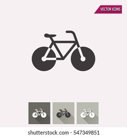 Bicycle vector icon. Illustration isolated for graphic and web design.