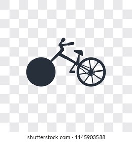 Bicycle vector icon isolated on transparent background, Bicycle logo concept