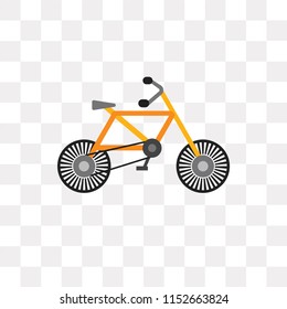 Bicycle vector icon isolated on transparent background, Bicycle logo concept