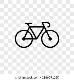Bicycle vector icon isolated on transparent background, Bicycle logo concept