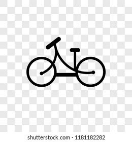 Bicycle vector icon isolated on transparent background, Bicycle logo concept