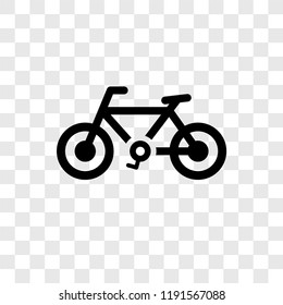 Bicycle vector icon isolated on transparent background, Bicycle transparency logo concept