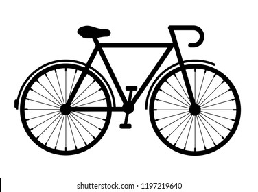 Bicycle vector icon isolated on white background