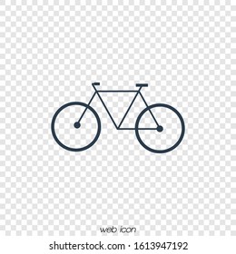 Bicycle vector icon isolated on transparent background, bicycle logo concept