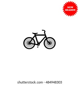 Bicycle vector icon isolated on white background.