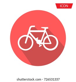 Bicycle vector icon isolated on white background