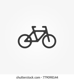 Bicycle vector icon isolated on background. Trendy sweet symbol. Logo illustration