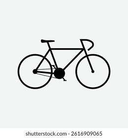 bicycle vector icon in line style design isolated on white background