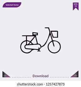 Bicycle vector icon. Modern, simple, isolated, flat best quality icon for web site designs or mobile apps. Vector illustration EPS 10.