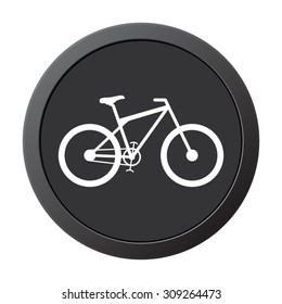 bicycle - vector icon, on a grey button