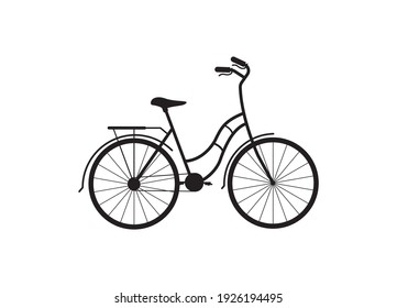 Bicycle vector icon on white background.