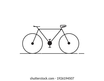 Fahrrad, Vektorsymbol auf weißem Hintergrund.
