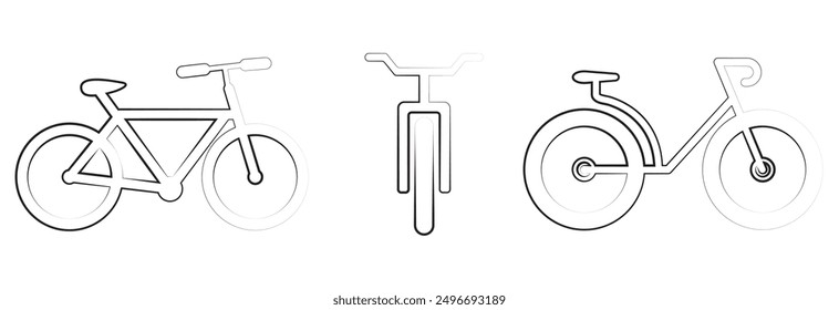 bicycle vector icon on a white background design eps 10