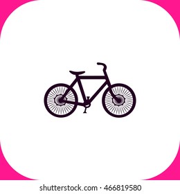 Bicycle vector icon on white background.
