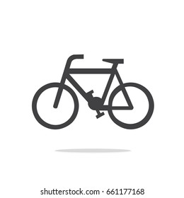 Bicycle vector icon on white background 10 EPS.