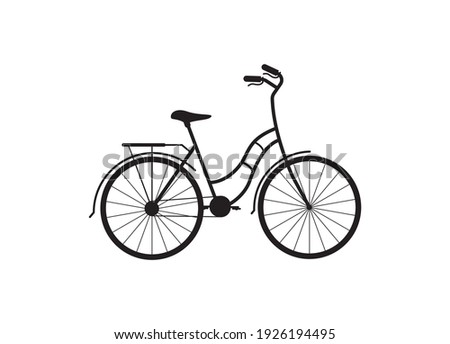 Bicycle vector icon on white background.