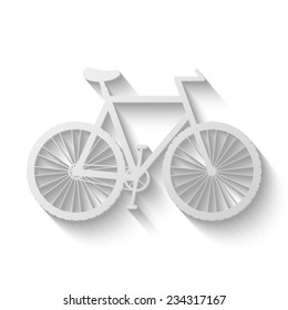 bicycle vector icon - paper illustration