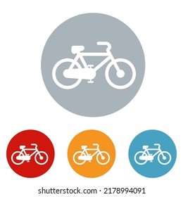 Bicycle vector icon or symbol illustration. Bike icon with chain guard vector illustration logo template for any purpose.  