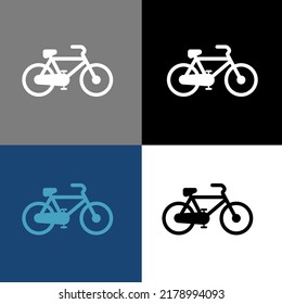 Bicycle vector icon or symbol illustration. Bike icon with chain guard vector illustration logo template for any purpose.  