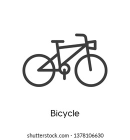 Bicycle vector icon, Bicycle symbol. Linear style sign for mobile concept and web design. Bicycle symbol logo illustration. vector graphics - Vector.