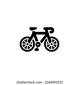 bicycle vector icon. transportation icon glyph style. perfect use for logo, presentation, website, and more. simple modern icon design solid style