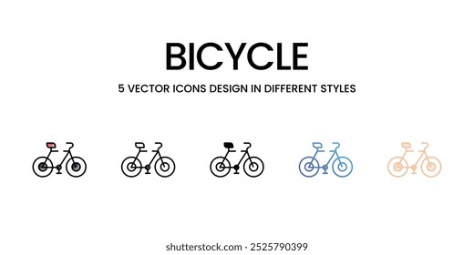 Bicycle vector icons set stock illustration