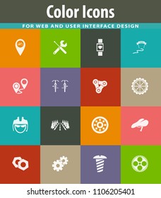 Bicycle vector icons for user interface design