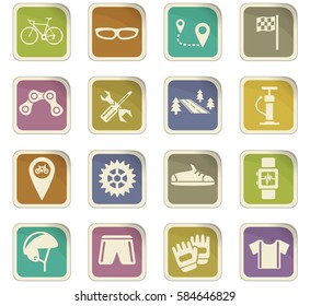 bicycle vector icons for user interface design