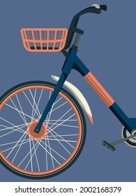 Bicycle vector illiustration. Vintage bicycle postcard. Poster vector desing. 