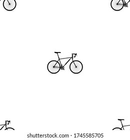 bicycle vector illustration black color Seamless for Paper tile fabric wallpaper postcards 