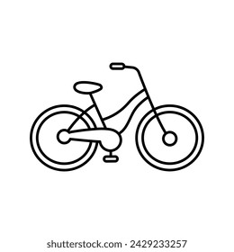 Ilustración de vector de bicicleta en estilo doodle.