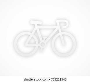 Bicycle. Vector illustration in gray color.