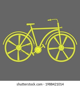 Bicicleta. Ilustración vectorial. Aislado. Puede utilizarse en sus proyectos en carteles y afiches.
