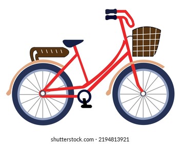 Ilustración Del Vector De Bicicletas Aislado En El Estilo Plano De Fondo Blanco. Es lo mejor del diseño moderno.