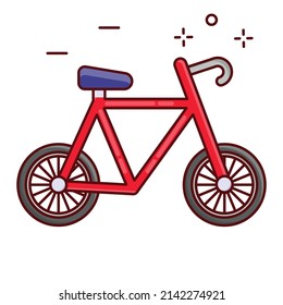 bicycle Vector illustration on a transparent background.Premium quality symmbols. vector line flat  icon for concept and graphic design.