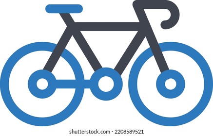 ilustración del vector de bicicleta sobre un fondo transparente. Símbolos de calidad superior. Iconos vectoriales de glifos para diseño de conceptos y gráficos.
