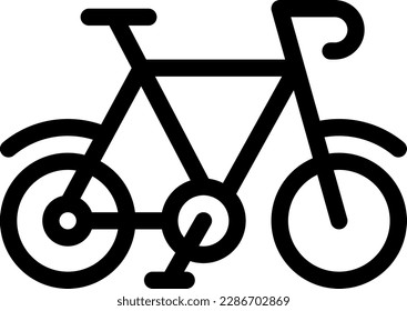 ilustración del vector de bicicleta sobre un fondo transparente. Símbolos de calidad superior. Iconos vectoriales de línea delgada para el diseño de conceptos y gráficos.