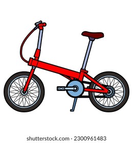 bicycle vector illustration,isolated on white background,top view