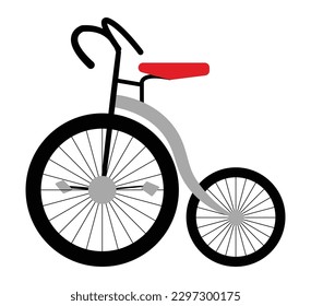 Imagen vectorial de bicicleta o clipart