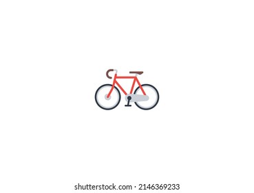 Bicycle Vector Isolated Emoticon. Bicycle Icon